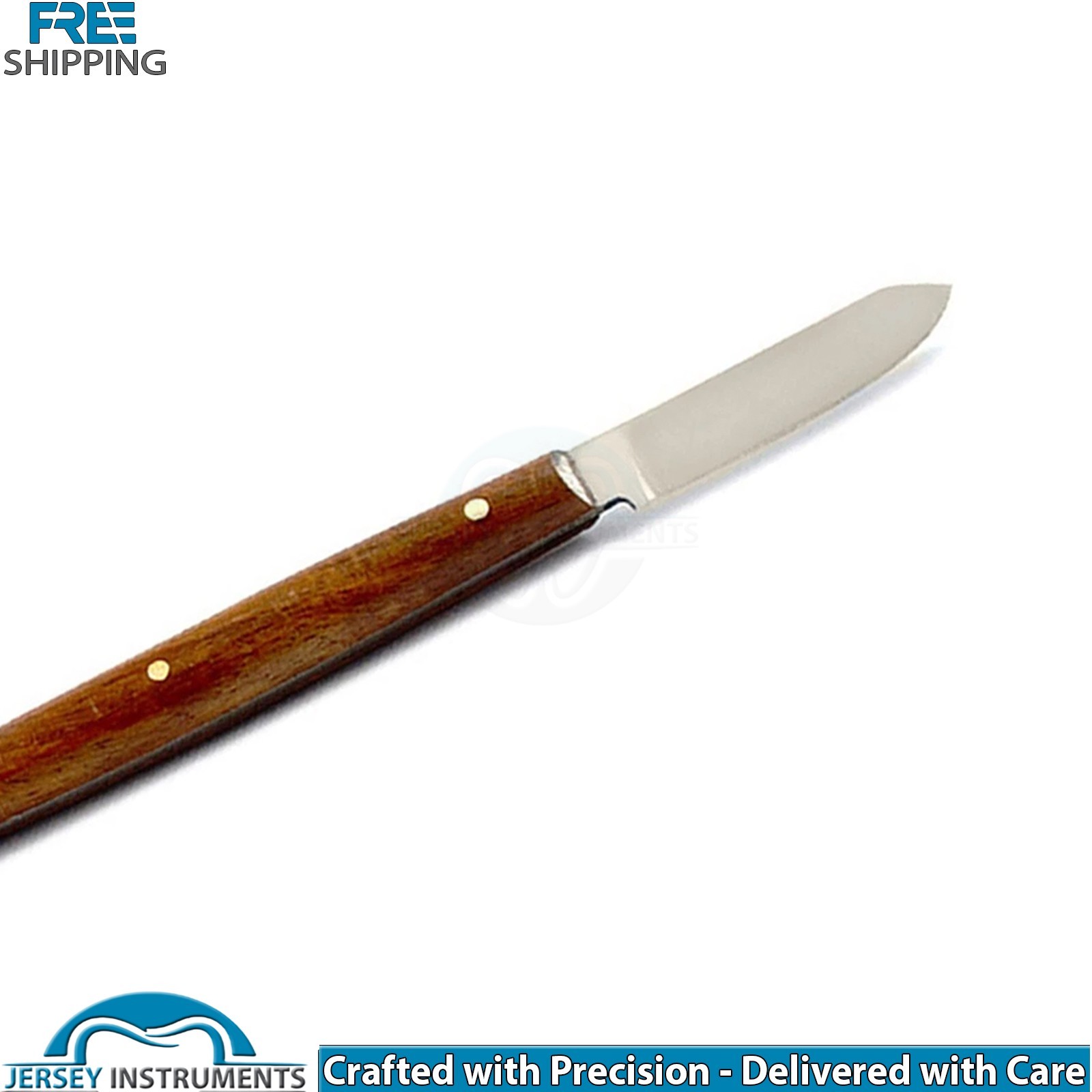 Dental Lab Fahnenstock Wax Knife Large Carver Modeling Spatula Wood Handle New