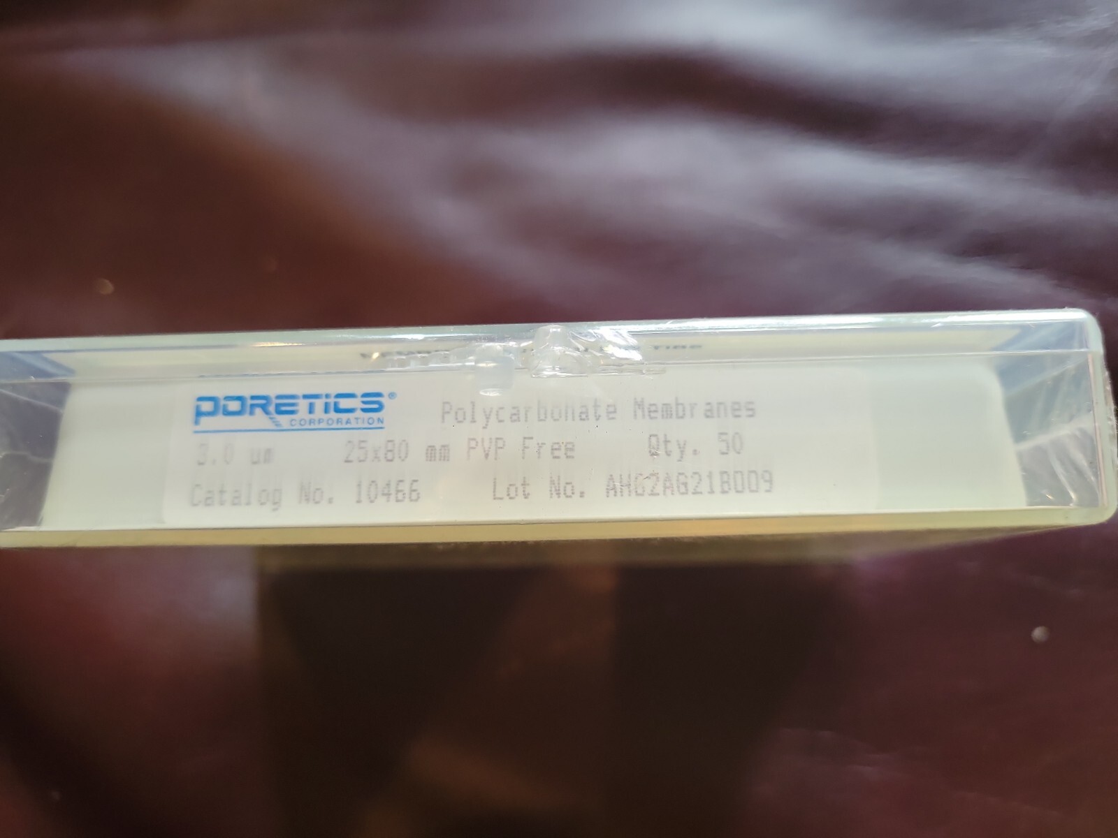 Pack of (50) Poretics polycarbonate Membrane Filters 3.0 um 25 x 80 mm pvp free