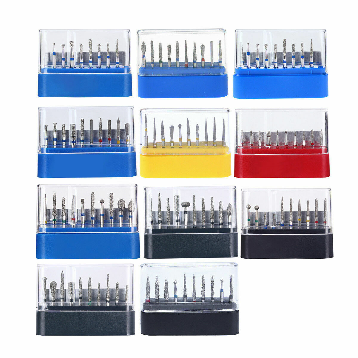 Dental Diamond Burs Drills FG Kit High Speed Handpiece 17 Types for Choice