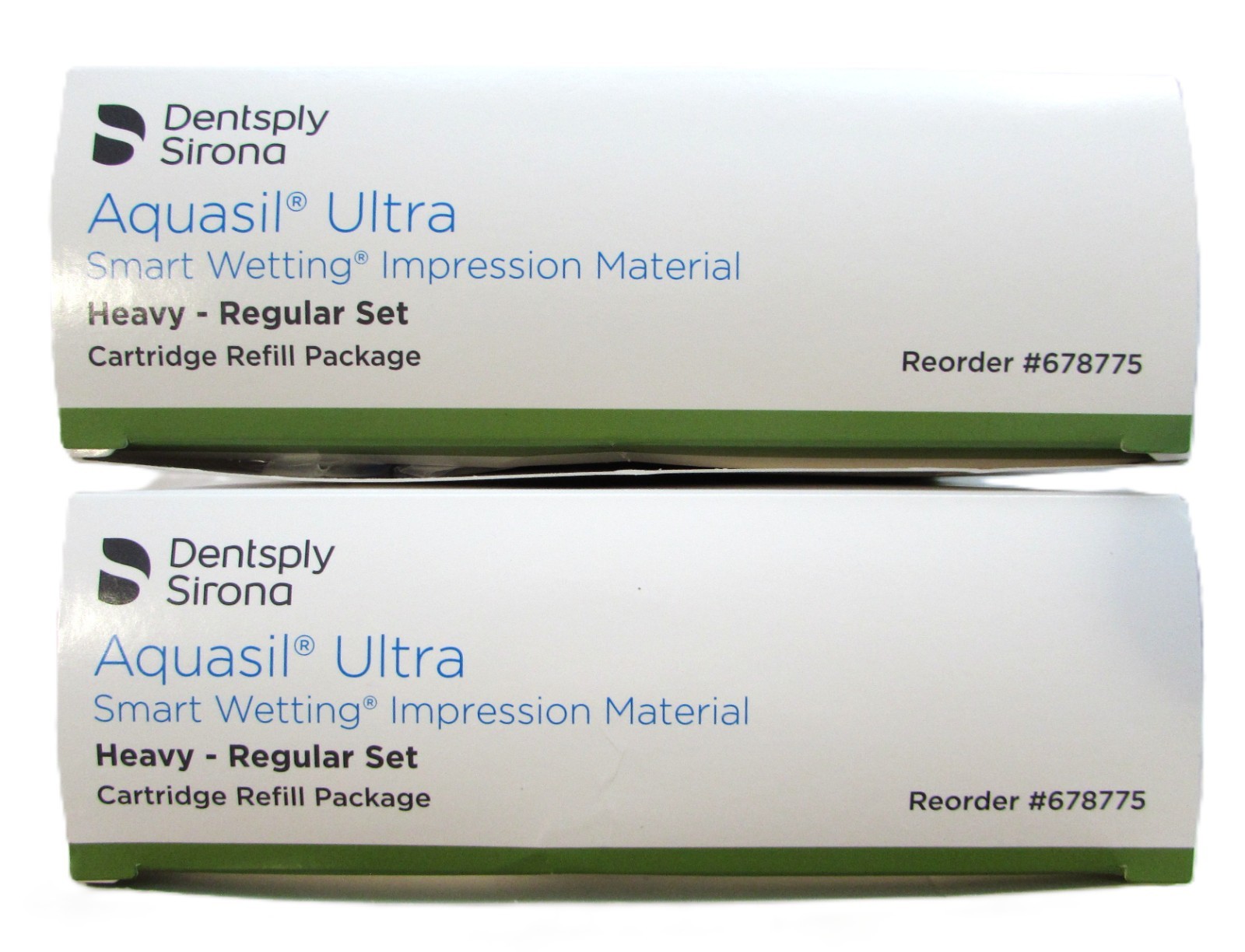 Set of 2 Dentsply Aquasil Ultra Impr Material 8 x 50ml HEAVY BODY Reg Set 678775