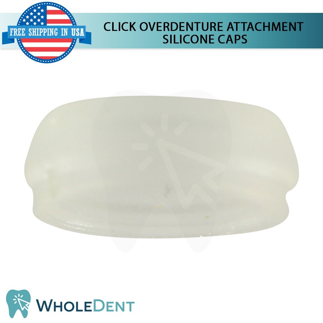10x Standard Silicone Cap Click Overdenture Attachment Abutment Dental