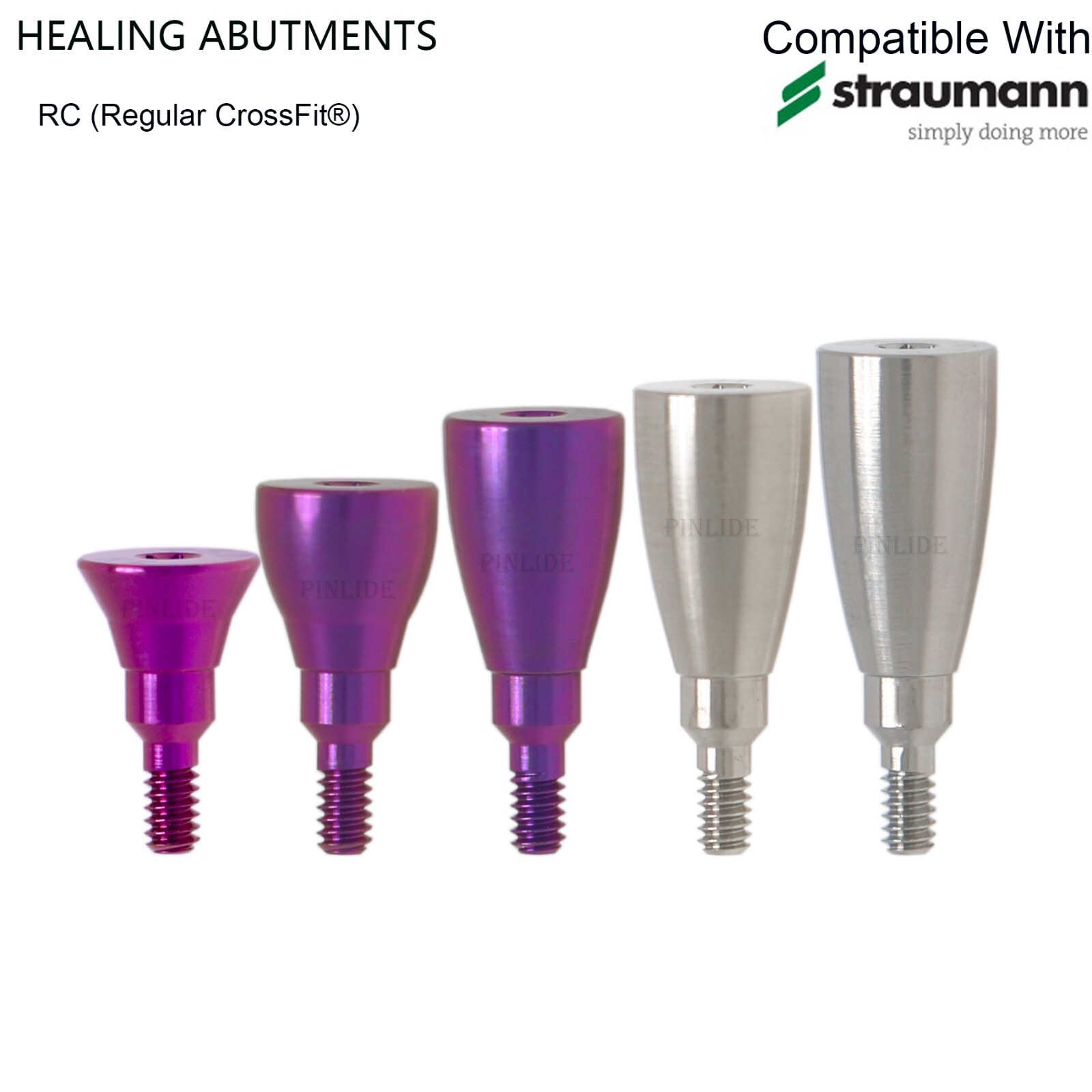 5Pcs/Set US Dental Healing Abutment Cap NC/RC for Straumann ITI-Bone Level NC/RC
