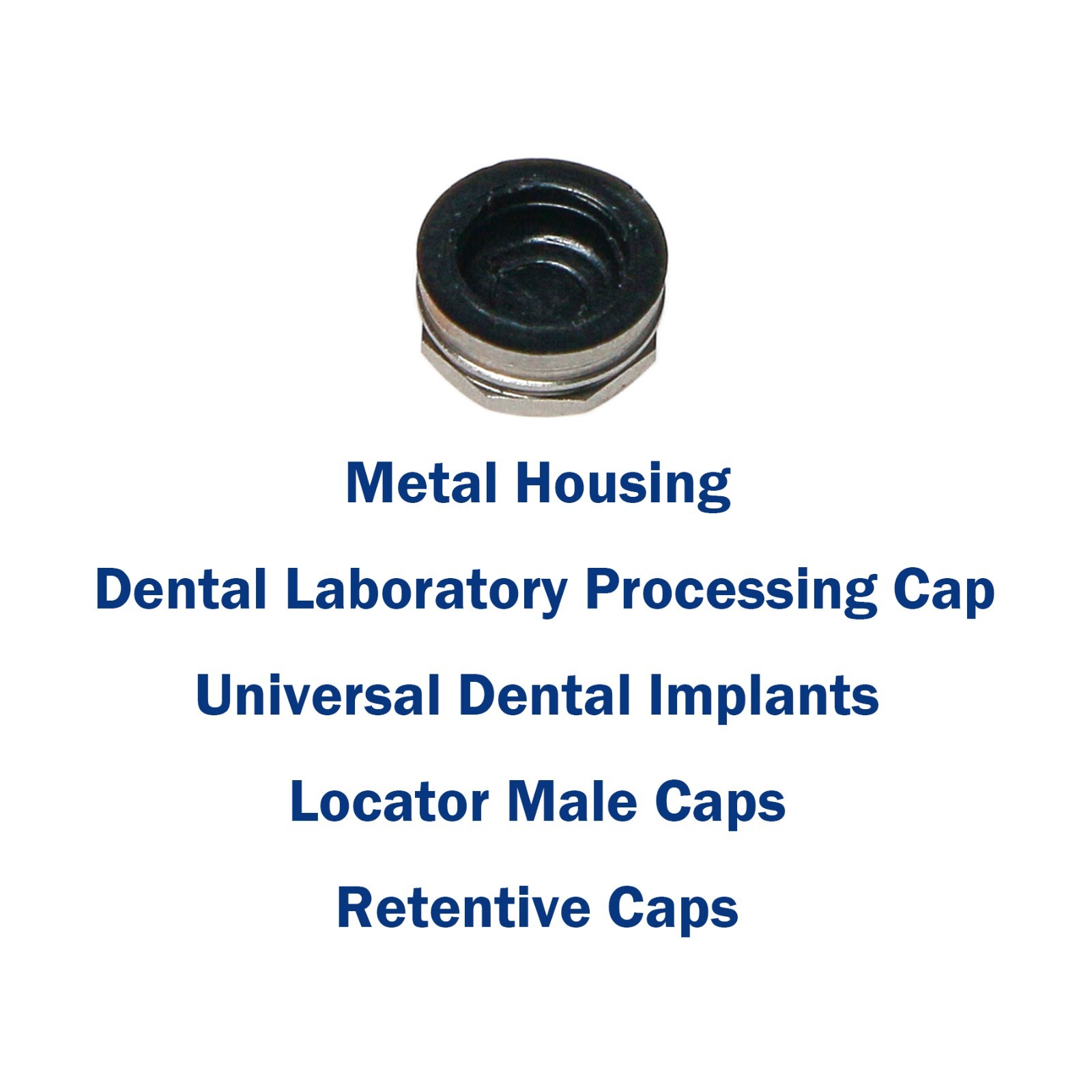US Universal Overdenture Implant Retention Caps Metal Housing Caps 1.2Lb 2.4Lb