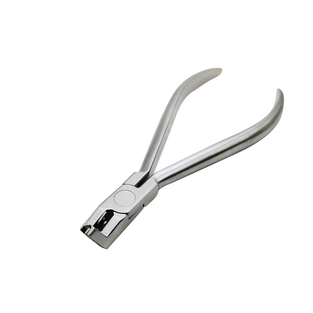 Dental Orthodontic Distal Cutter Plier, Flush Mini head long handle, Sliver