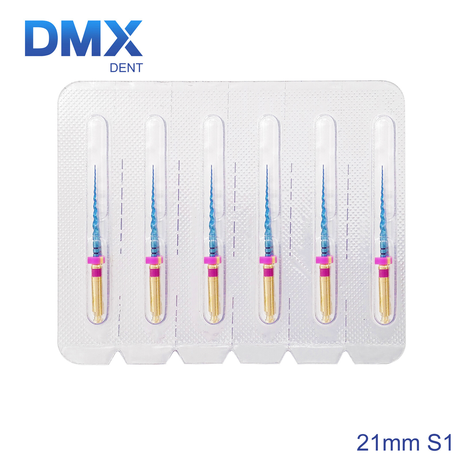 DMXDENT Dental Endo PT-Blue Root Canal Endodontic Niti Rotary Files 21/25/31MM