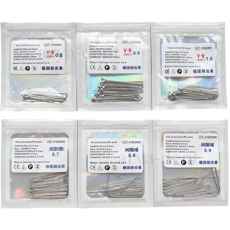 Dental Ball Retainer J Clasp Oblique Clasps Bars Y-Type Scheu Style 0.8/0.9/1.0