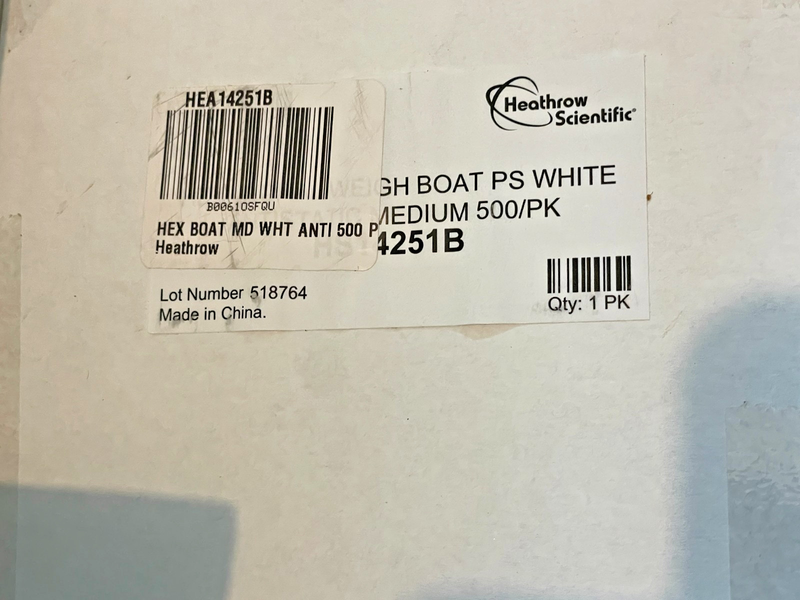 Heathrow Scientific Hex Boats (3 boxes: Medium (HS14251B) + Large (HS14251C)
