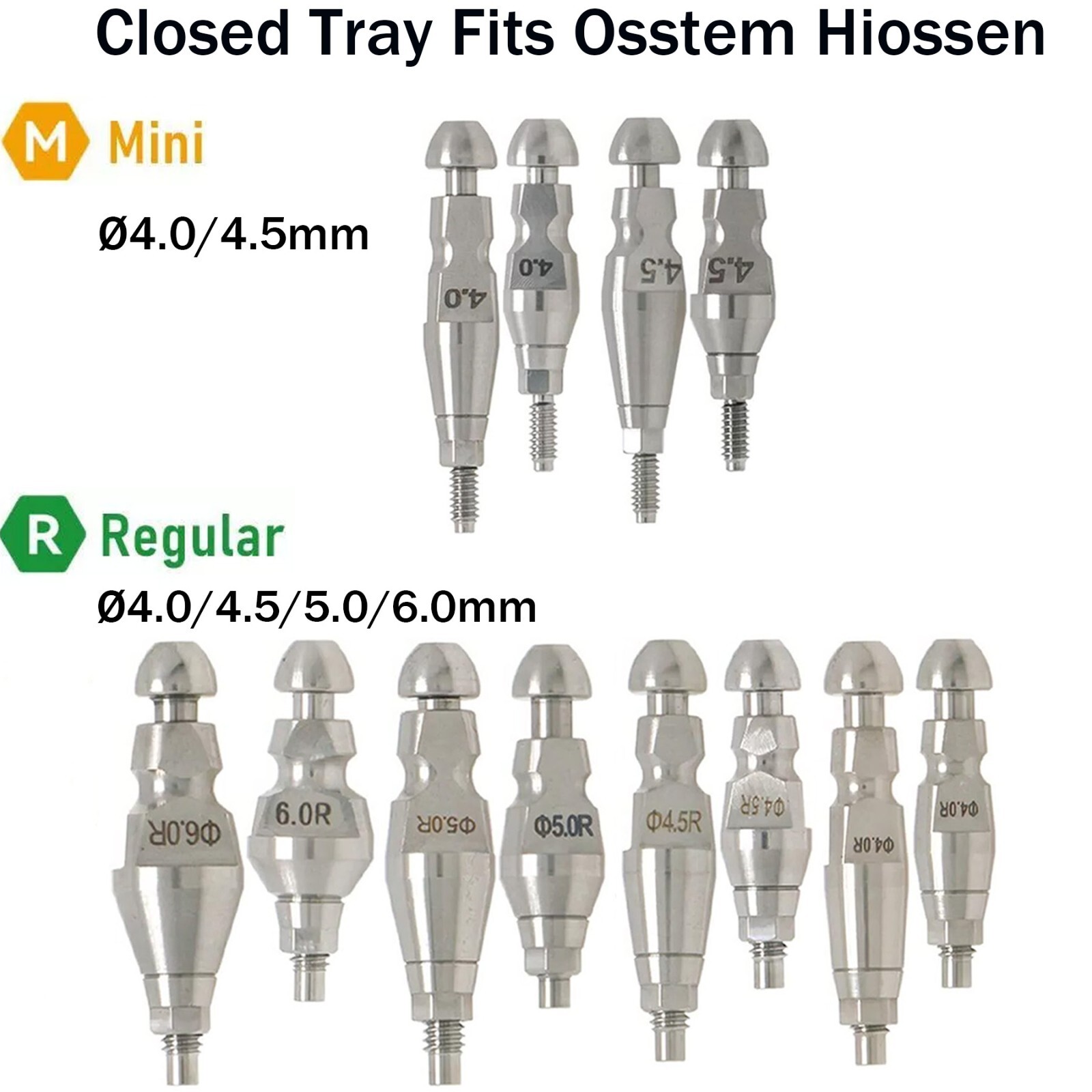 US Dental Impression Transfer Closed Coping Tray Alloy Fits Osstem Hiossen M/R