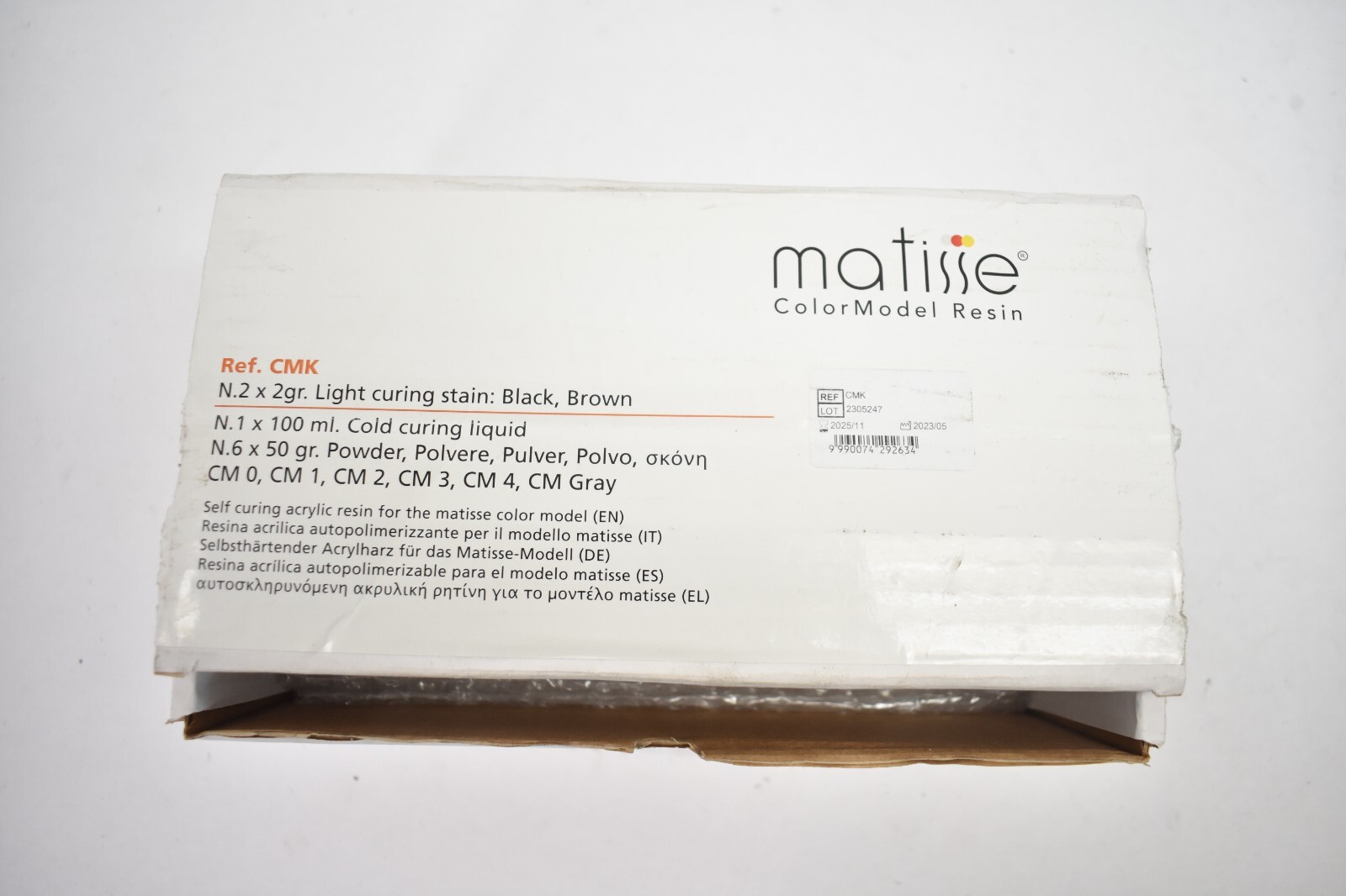 Matisse Self Curing Acrylic Resin CMK 10 Piece Genuine OEM Gray Black Brown