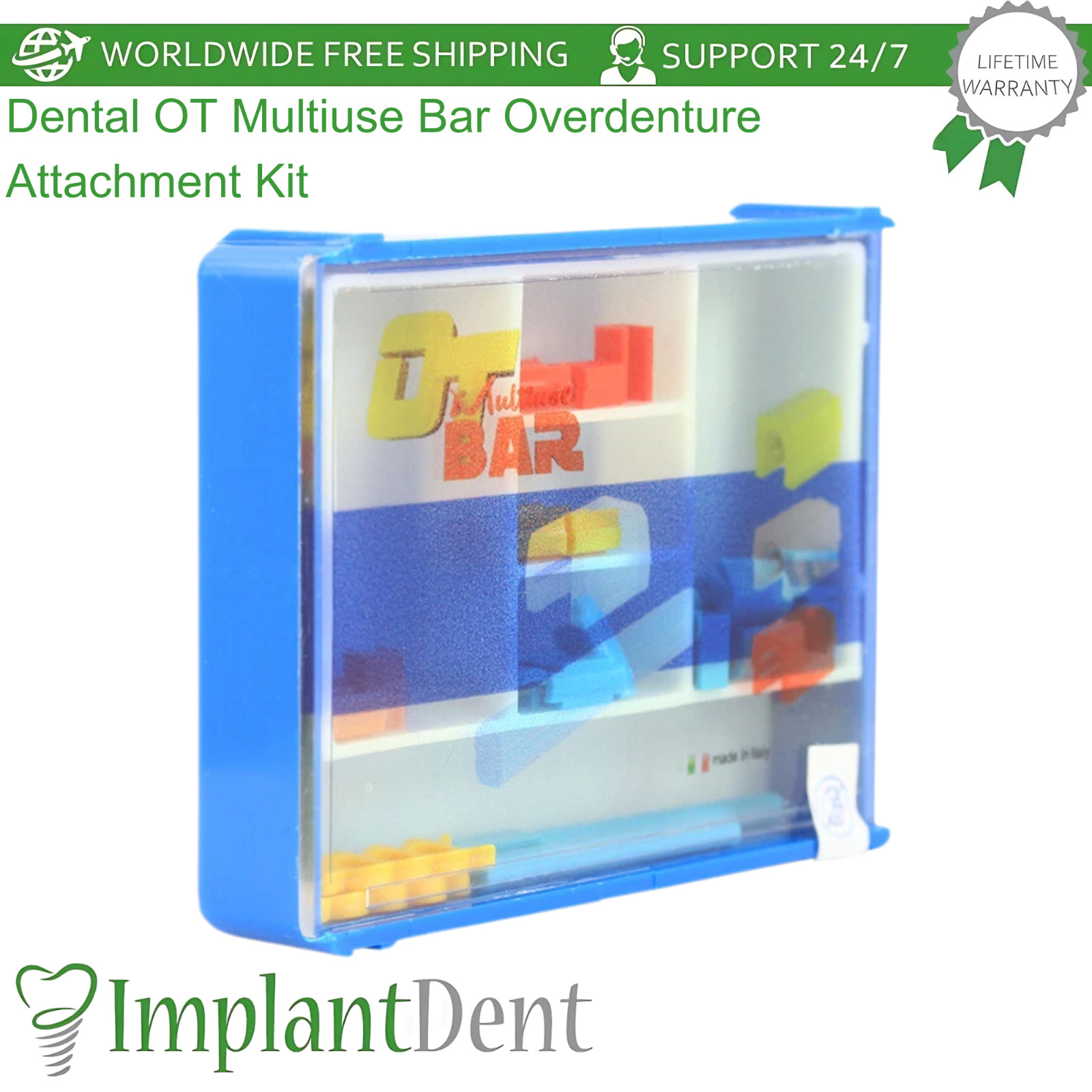OT Multiuse Bar Overdenture Attachment Dental Kit Dentistry Castable Connector