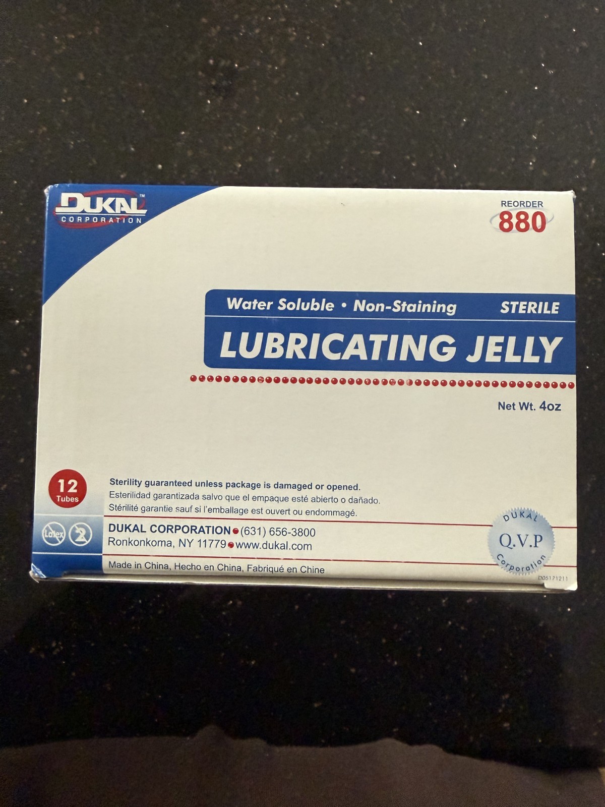 Dukal Lubricating Jelly – 12 tubes 4 oz each