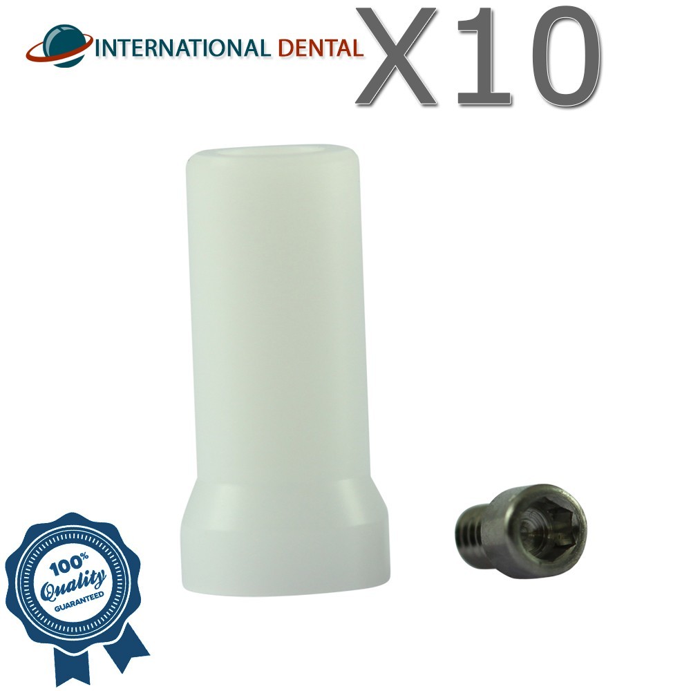 10 Dental Multi Unit System Plastic Cylinder Prosthetic Ø4.8mm MIS® Compatible