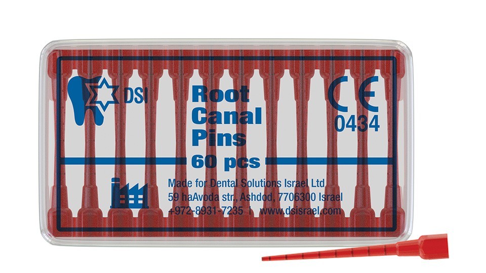 DSRCP DSI Dental Endodontic Treatment Root Canal Pins Polycarbonate 60 Pins