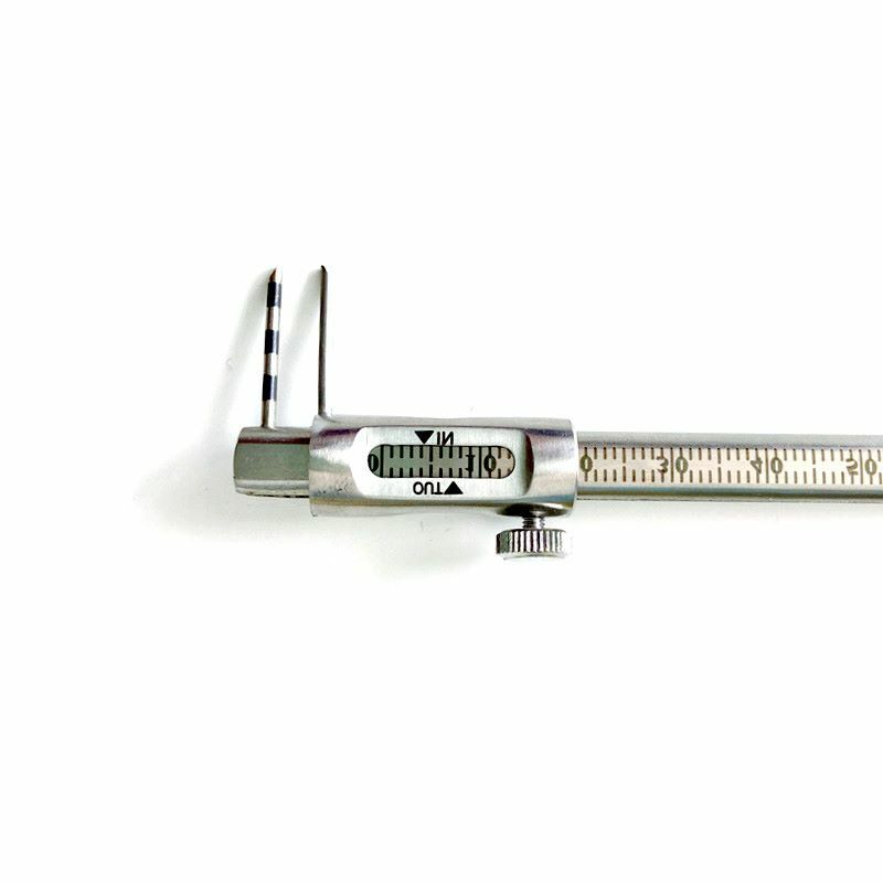 1X Dental Micro Measuring Edentulou Measuring Caliper Ruler 0-80Mm Straight Head