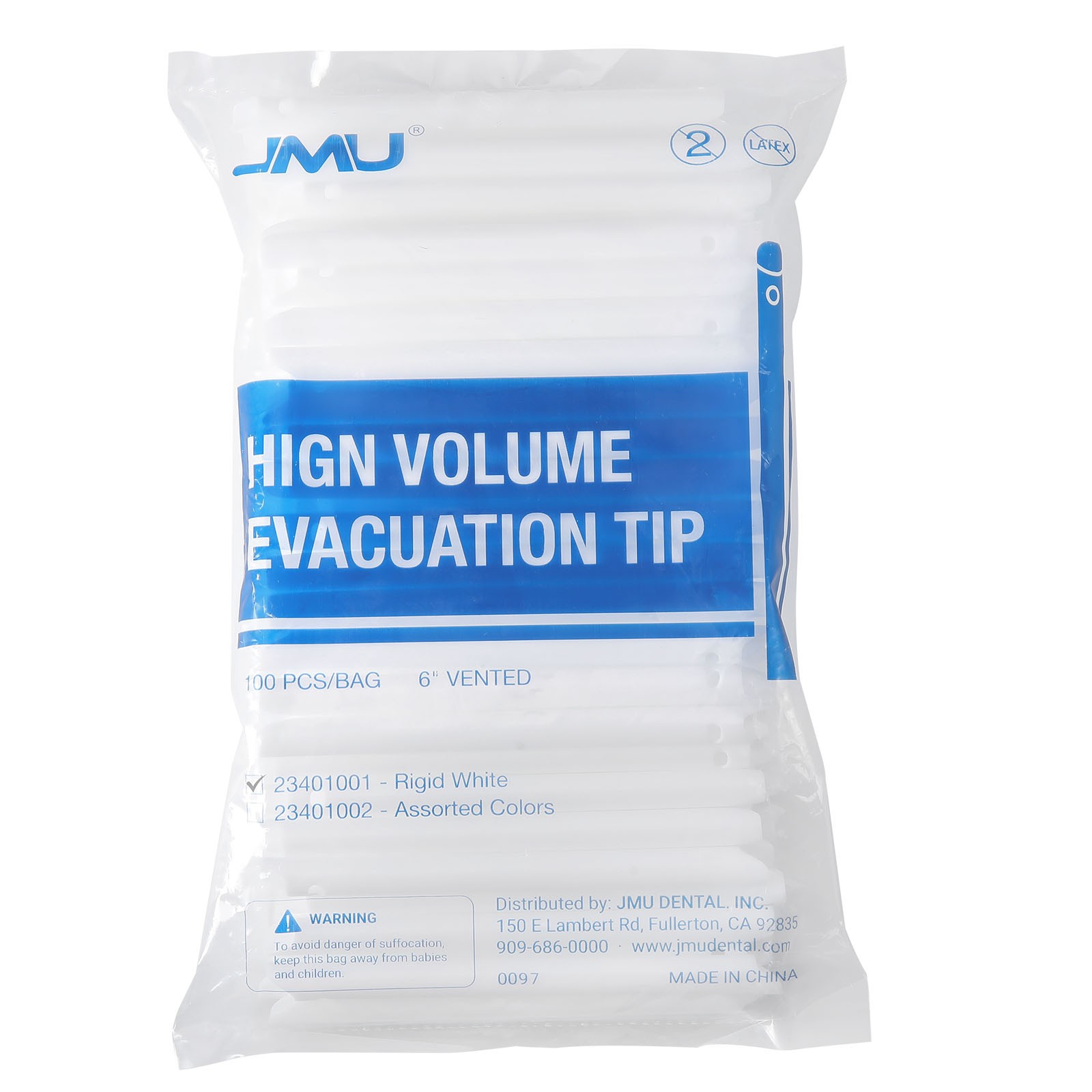 1000(10 Bags) JMU HVE High Speed Volume Evacuation Suction Dental Tips Vented