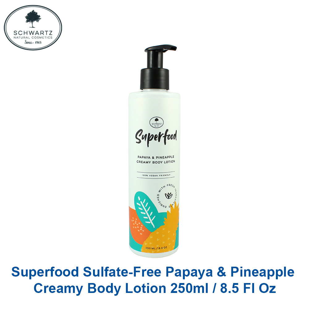 Schwartz Superfood Papaya & Pineapple Creamy Body Lotion 250ml / 8.5 Fl Oz