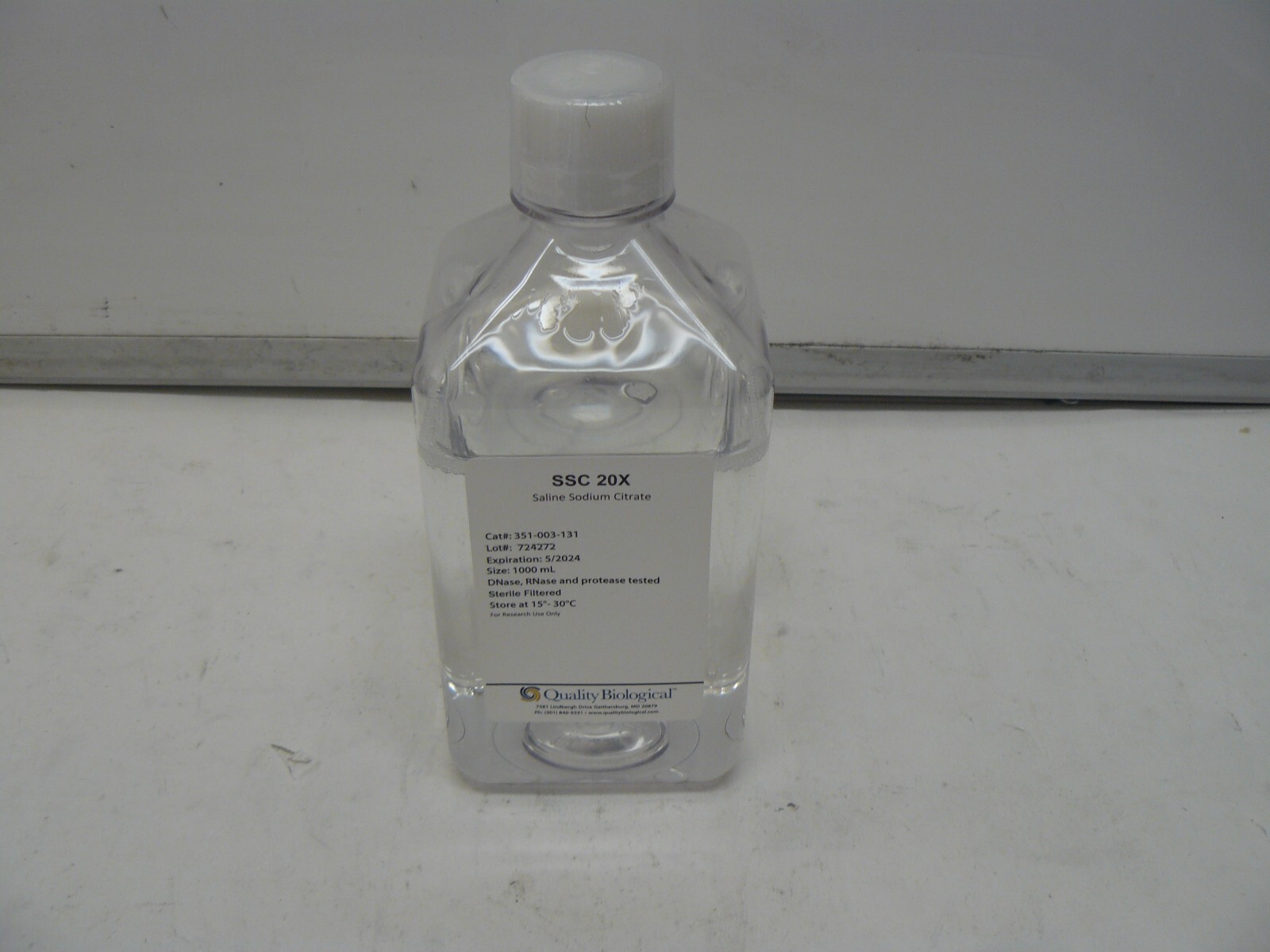 Quality Biological 351-003-131 SSC 2-x saline sodium citrate 1000ml new