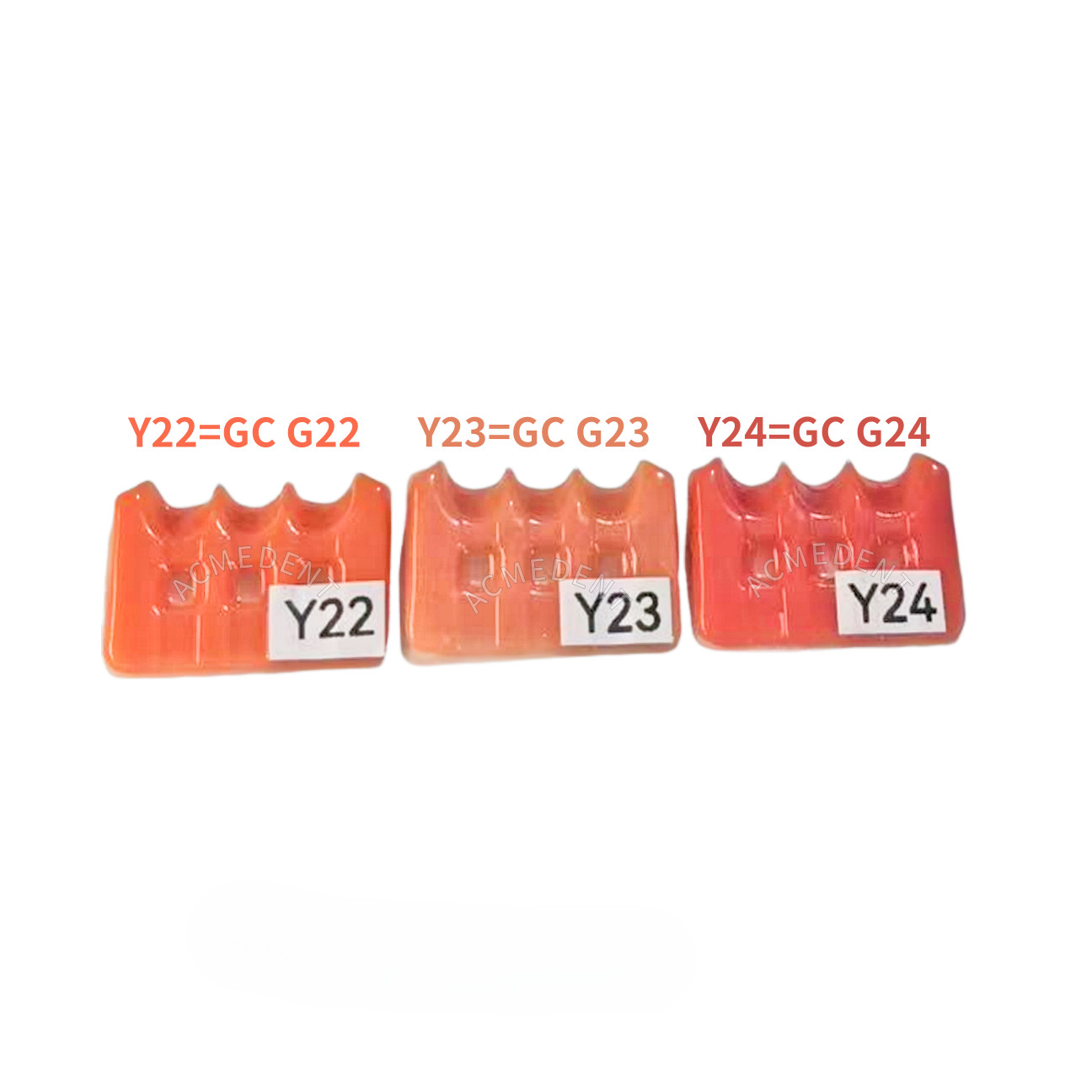 Gum Shade Gingiva Color Plate Indicator Tri-Color Gummy Pink Composite Resin