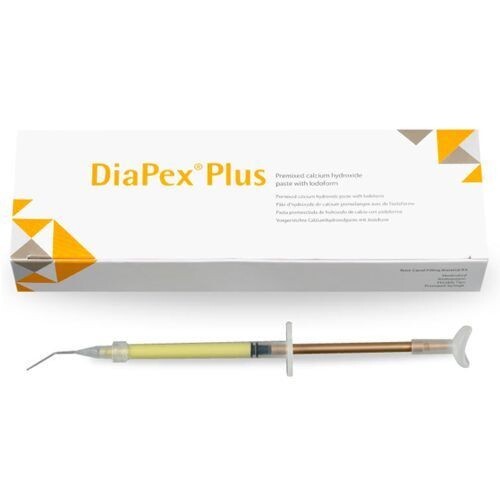 DiaDent Diapex Plus Pemixed Calcium Hydroxide Paste with Iodoform 2 Syr of 2g