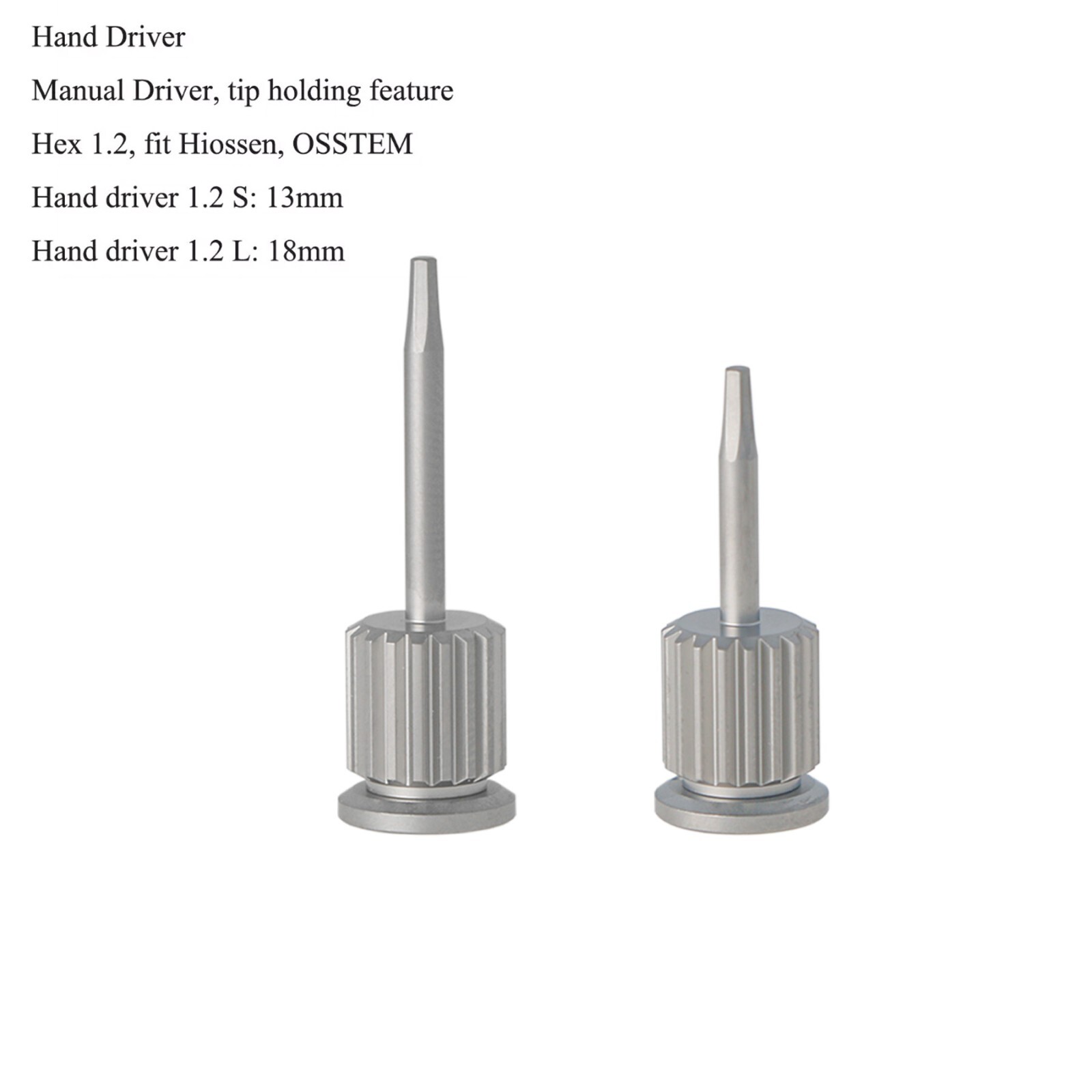Implant Torque Driver & Hand Screwdriver Drivers Hex 1.2mm fit Hiossen Osstem