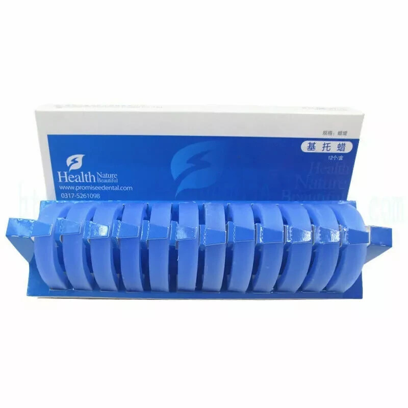 12 Pcs/Pack Dental Preformed Laboratory Bite Block Wax Base Block Wax Occlusal