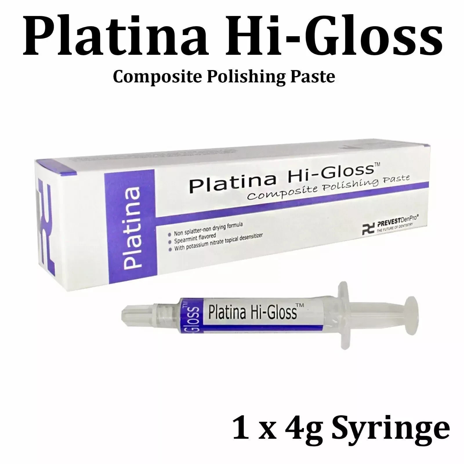 Dental Platina Hi-Gloss Composite Polishing Paste Prevest Teeth Crown 4 gm