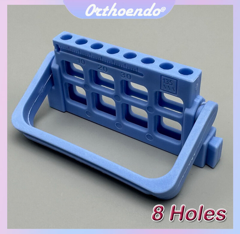 Dental 8/16 Holes Bur Endo Files Block Holder Stand Autoclave Disinfection Box