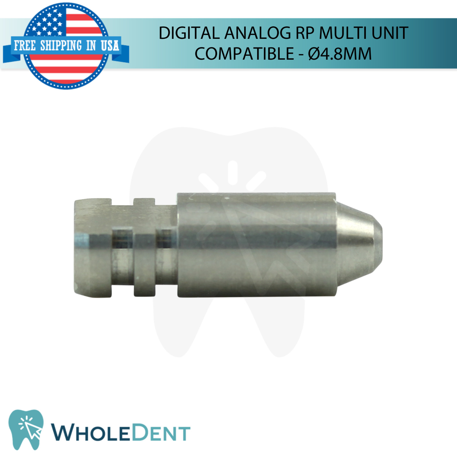 1x Dental Digital Analog RP Ø4.8mm Multi Unit Prosthetic Compatible 1.4mm