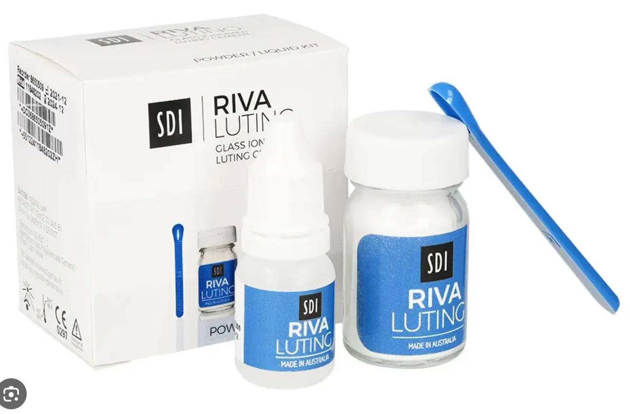 SDI Riva Luting Antimicrobial Glass Ionomer Luting Cement 35g/25g II Free Ship