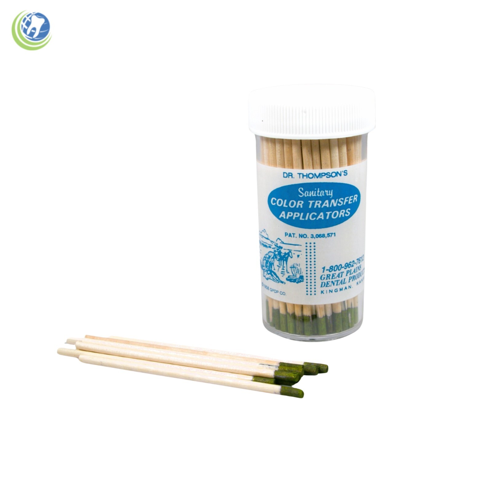 Dr. Thompson’s Color Transfer Applicators Great Plains Dental Products 150/Pack
