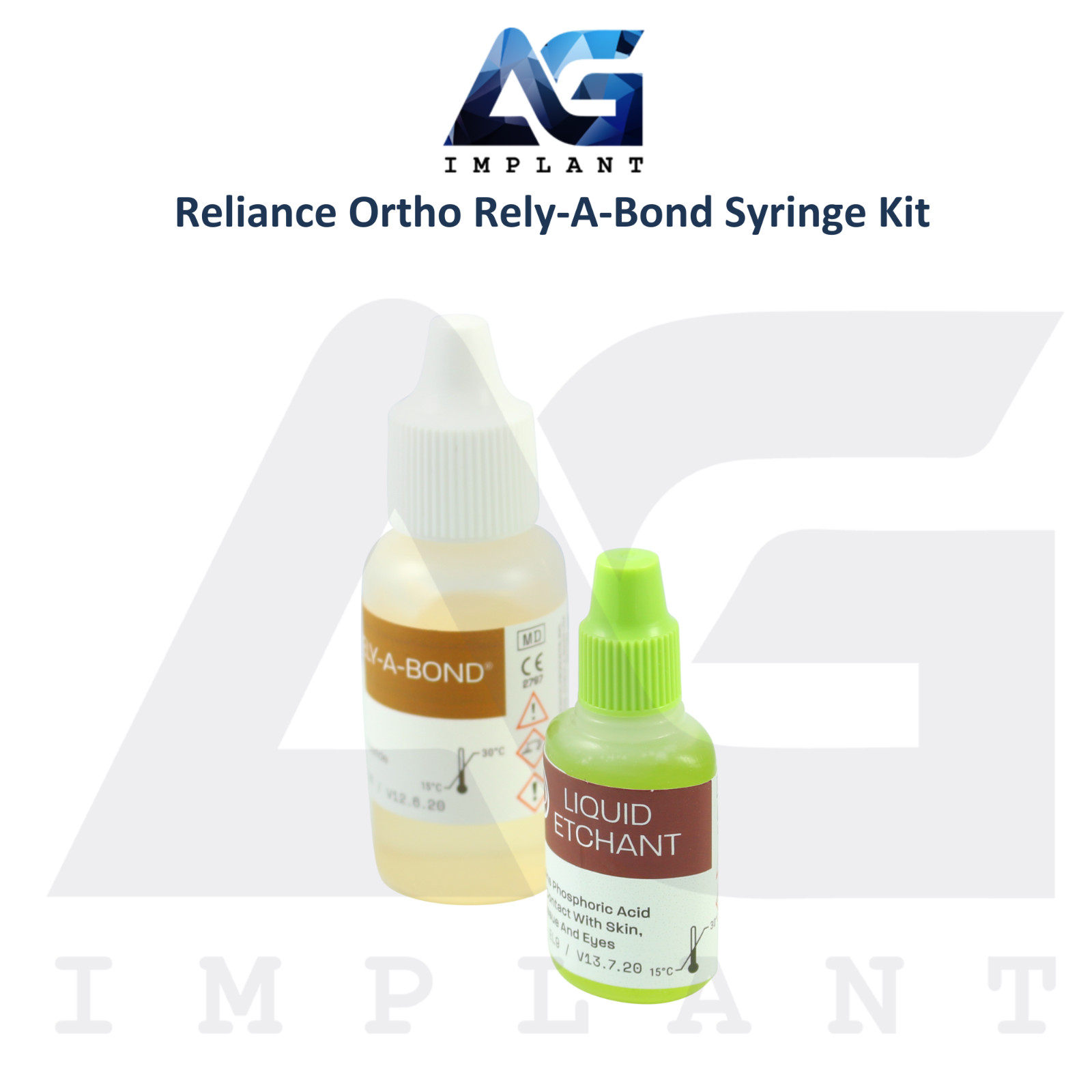 Dental Ortho Rely-A-Bond Kit Self Cure Bonding Brackets Adhesive Primer Lab