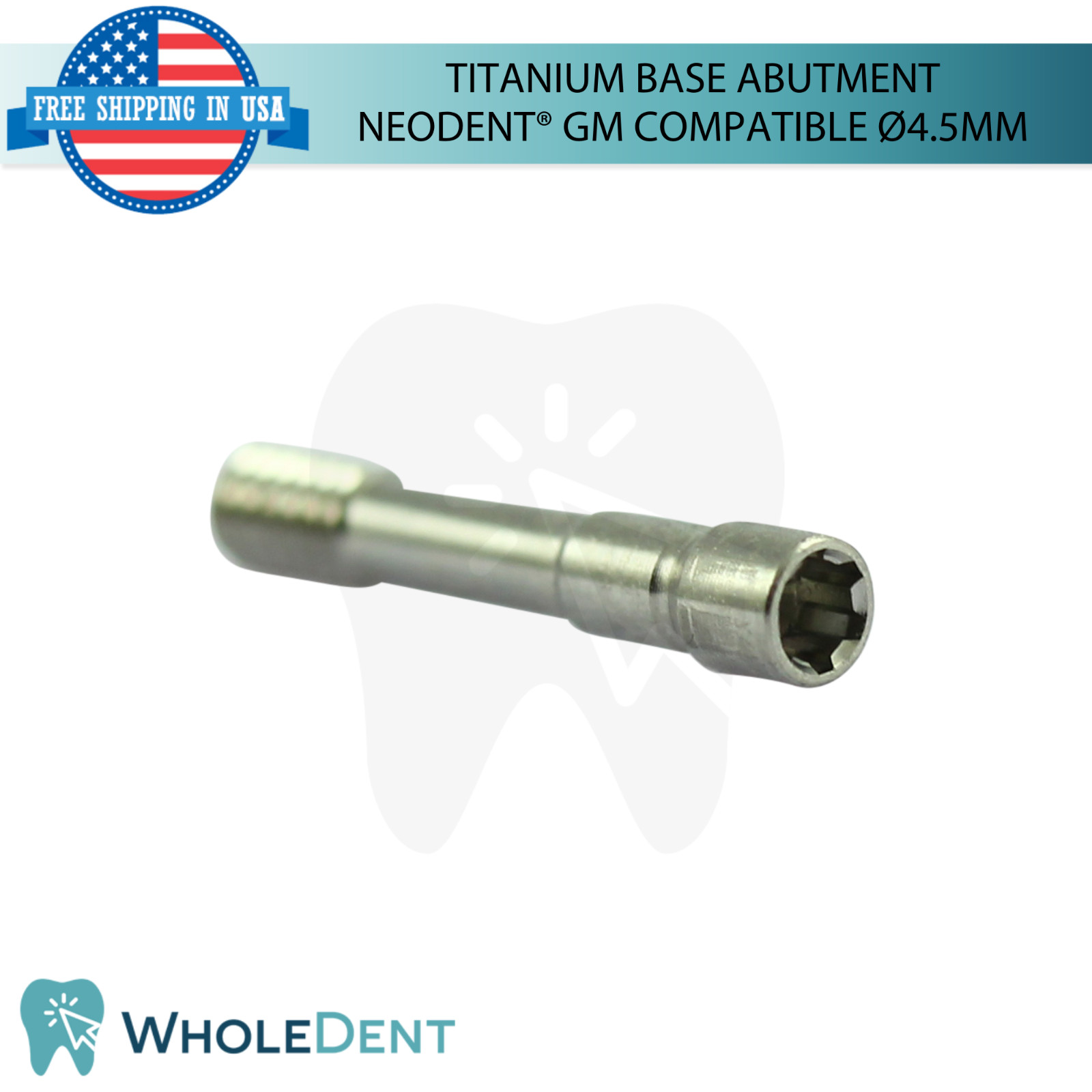 10X Titanium Base Dental Prosthetic Compatible with Neodent® GM Ø4.5mm Lab
