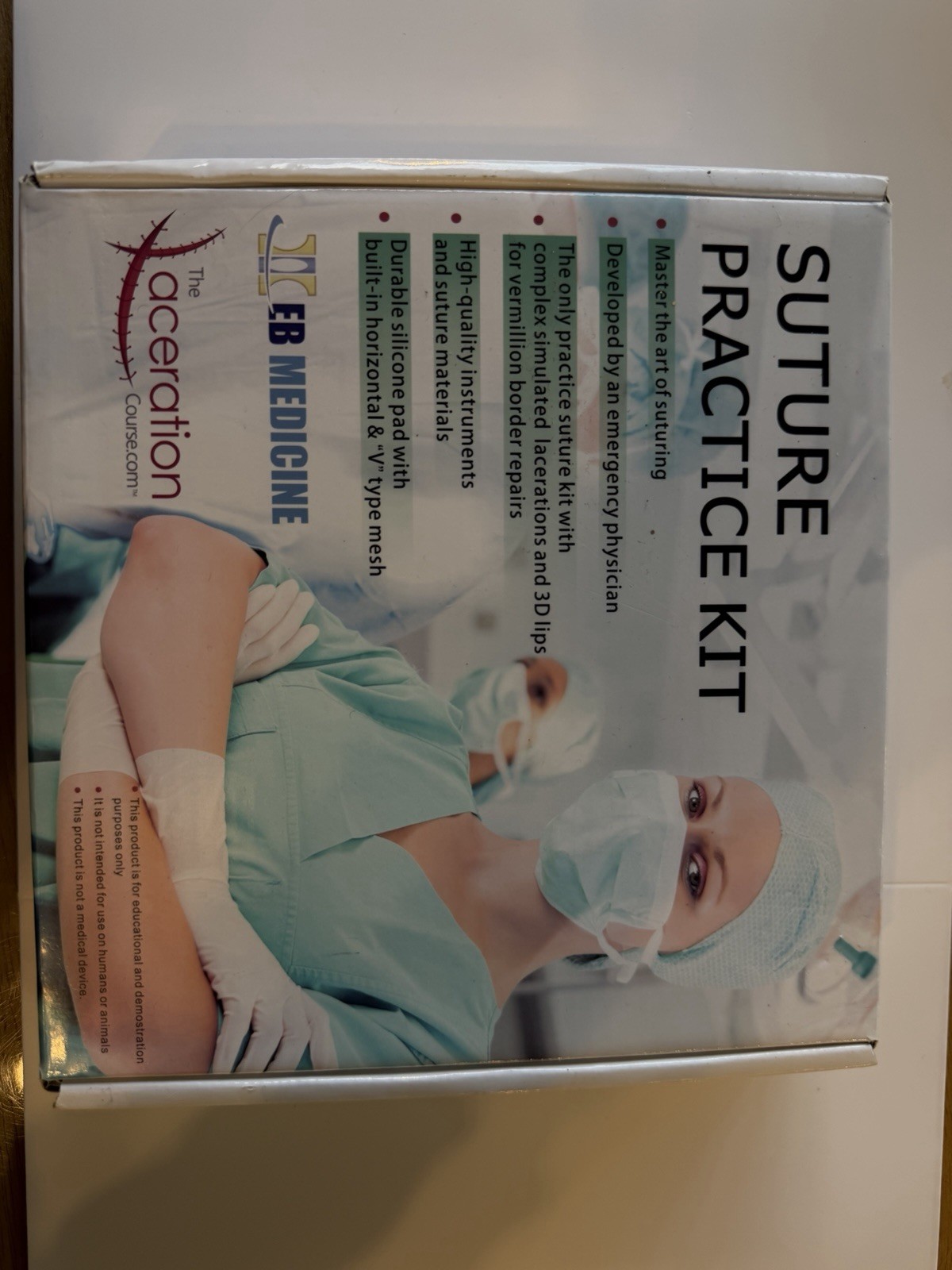 YourSci Suture Practice Kit w/ Instruments, Sutures & Silicone Pad for Surgery
