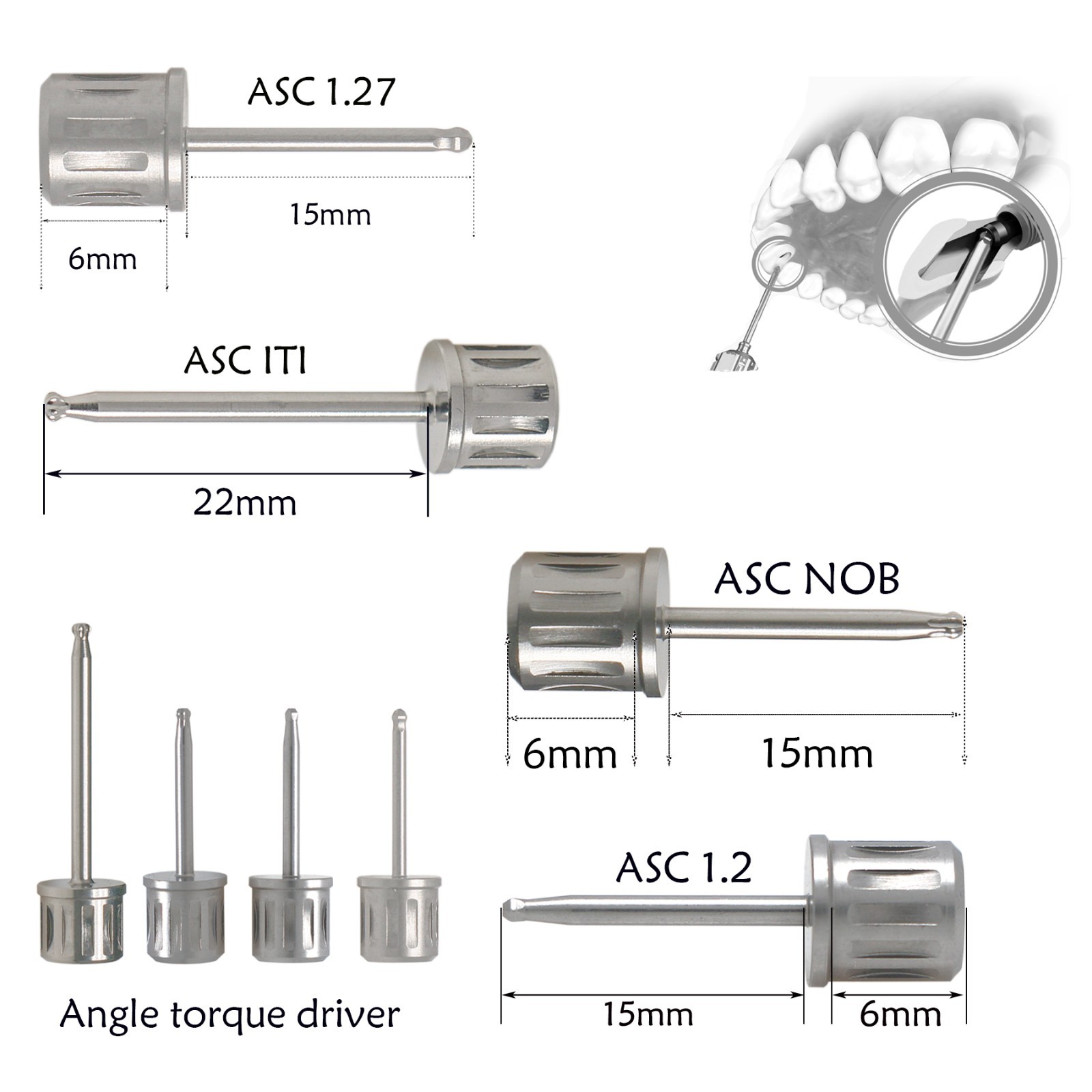 US Implant Screwdriver Angulated Screw Channel Driver Hiossen 3i Nobel MIS Astra