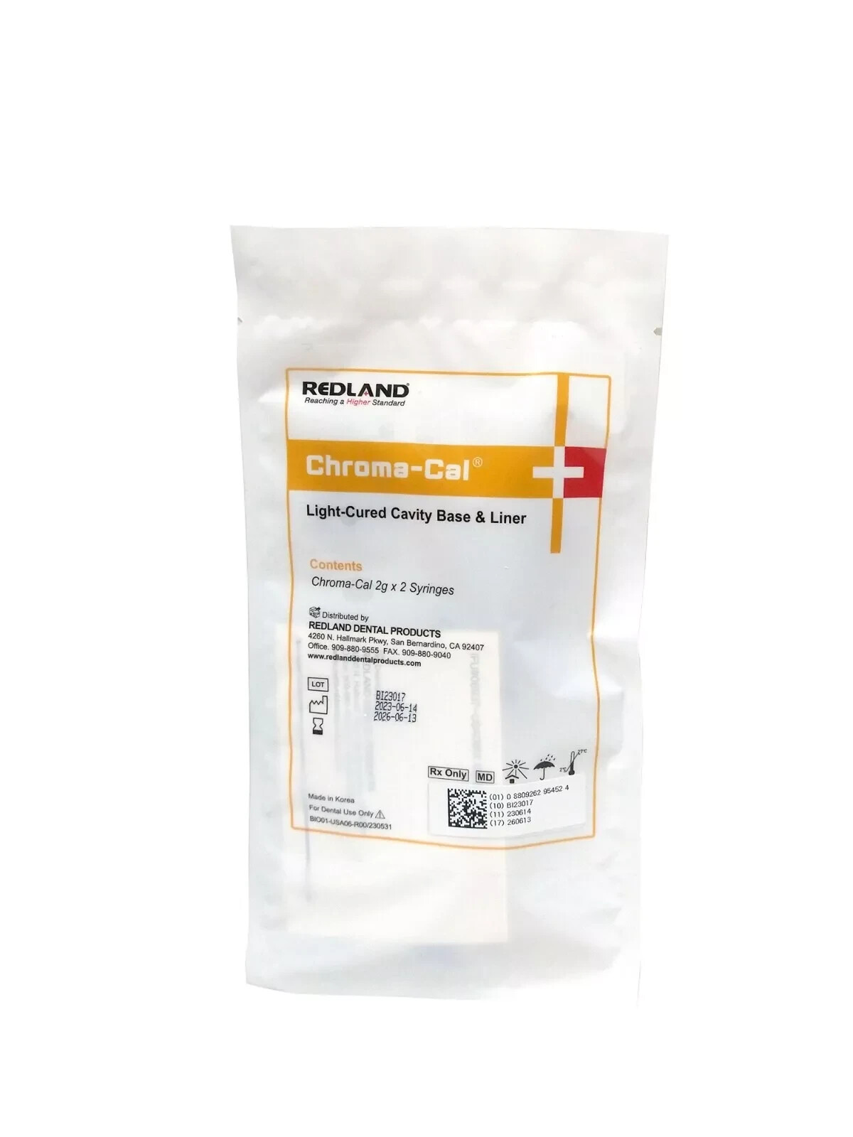 REDLAND Chroma-Cal Light-cure Cavity Liner 2x2gm + tips