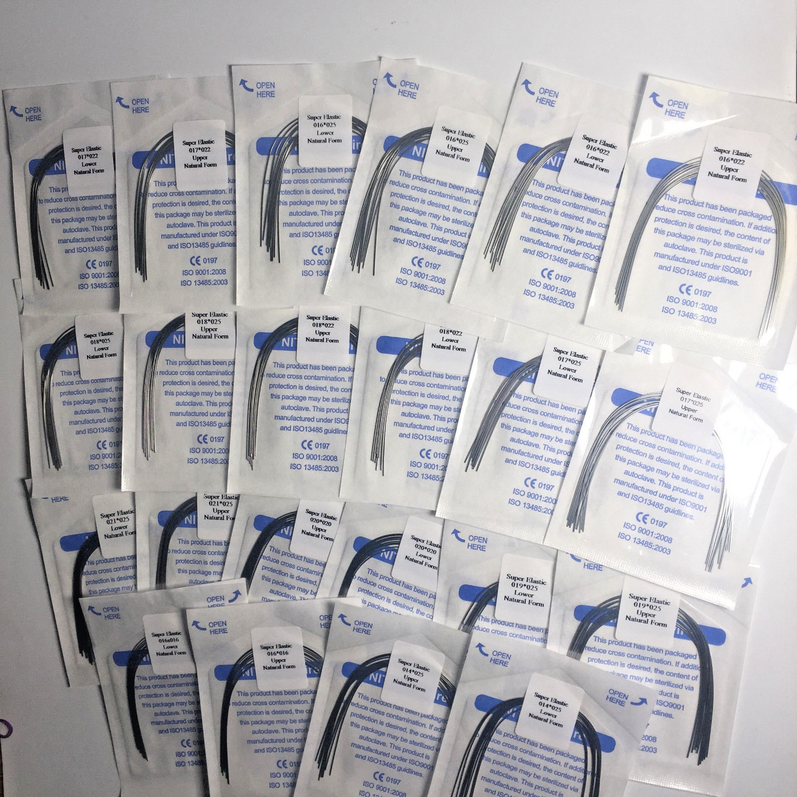 Dental Niti Super Elastic Arch Wires Rectangular Orthodontic Natural Form Wire
