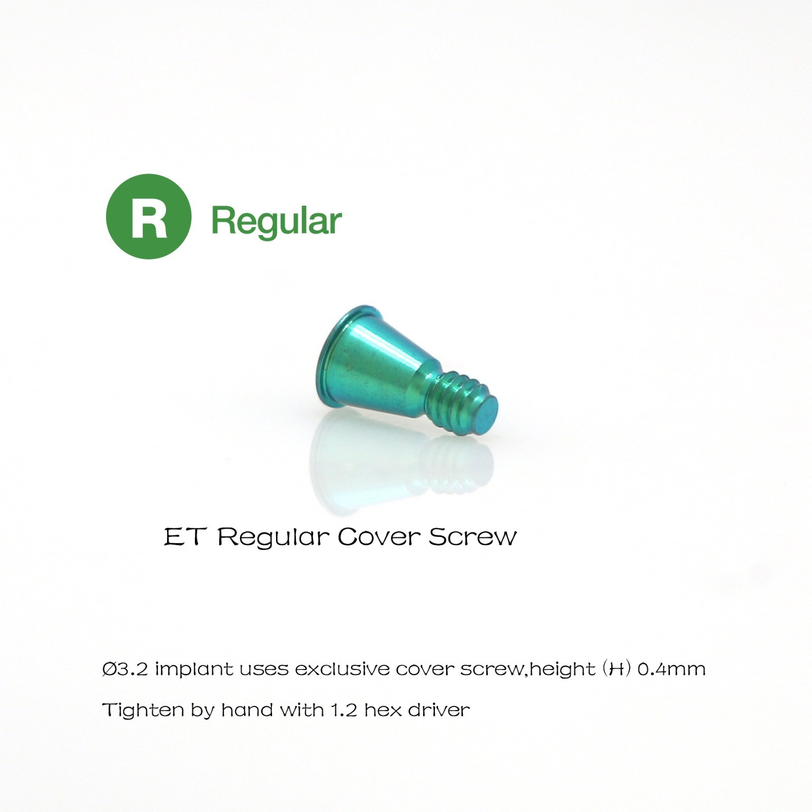 Dental Healing Abutment Cap Compatible with Hiossen ET III SA Regular Platform