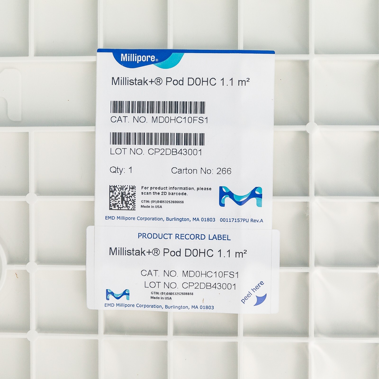 Millipore MD0HC10FS1 Millistak+ HC Pod Depth Filter D0HC 1.1 m2 EXP 04/2027 NIP