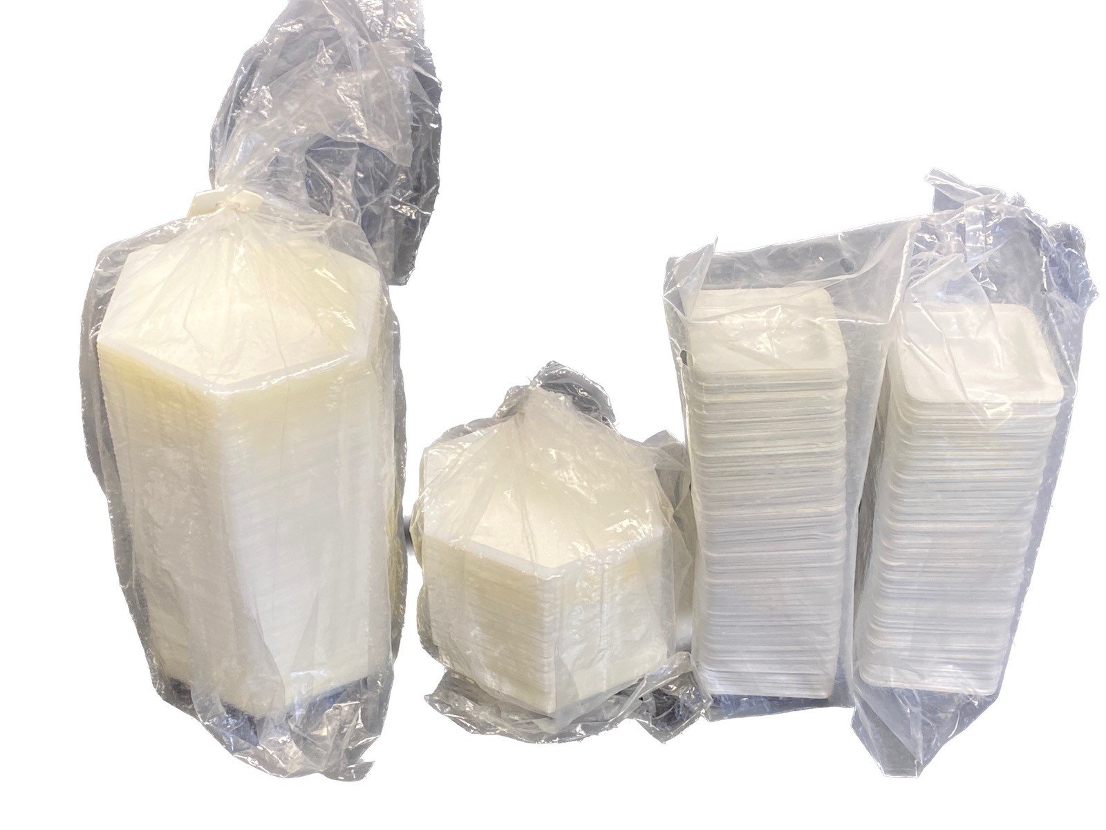 (757) Laboratory Square & Hexagonal Polystyrene Weighing Dishes