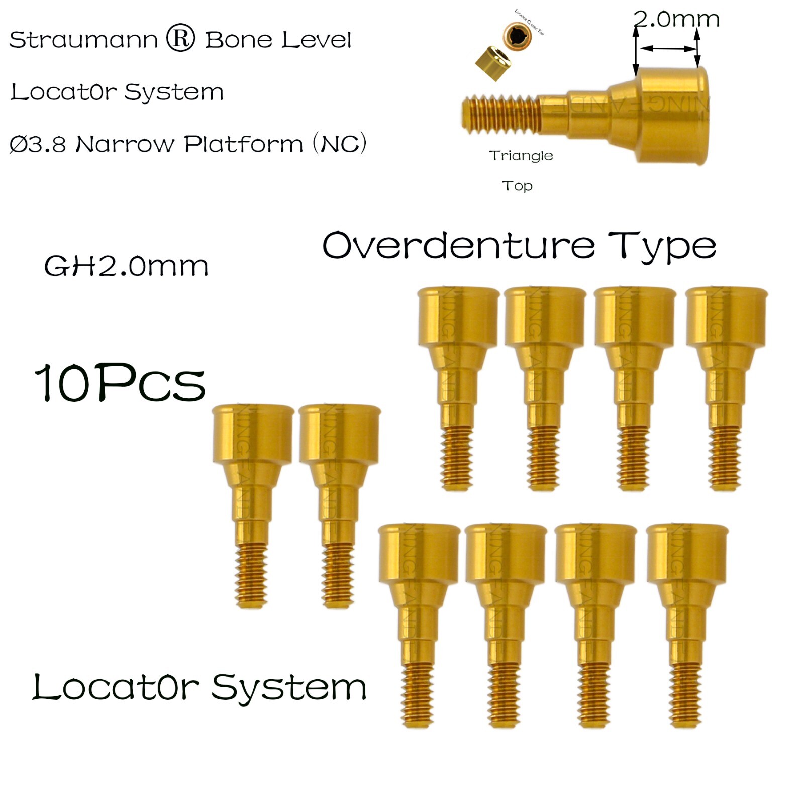 Straumann/ITI-Bone Level NC Dental Overdenture Locator Abutments For 1-5mm GH
