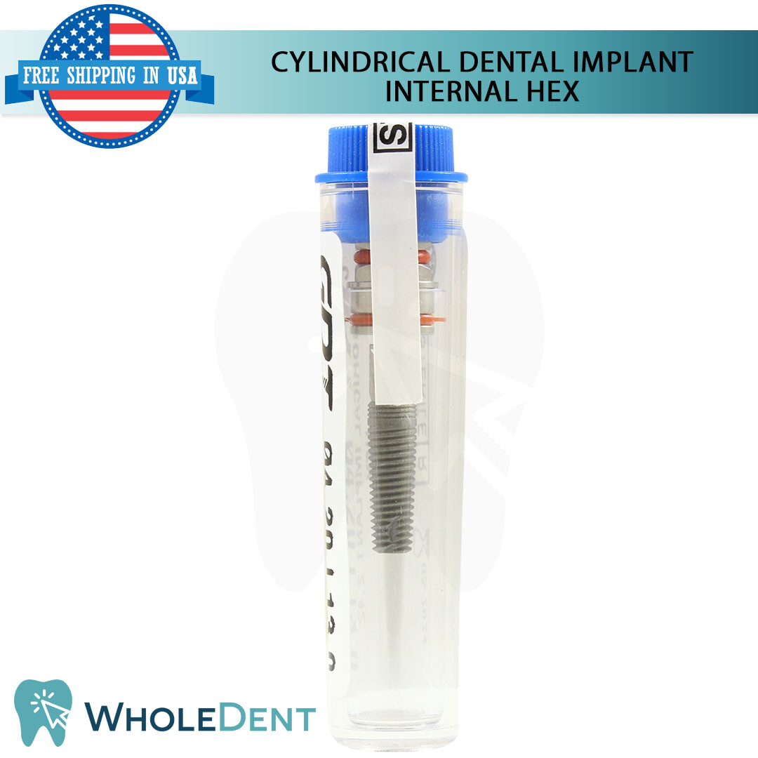 X1 Dental Cylindrical Int Hex Sterile SLA + Straight Abutment + Cement Set
