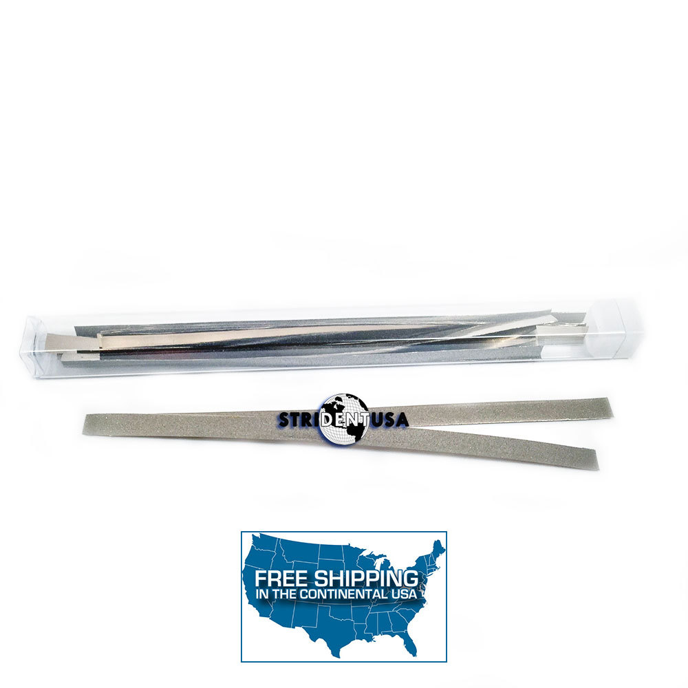 Dental Polishing Strips Stainless Steel 6 mm MEDIUM GRIT (Single sided) 12/BOX