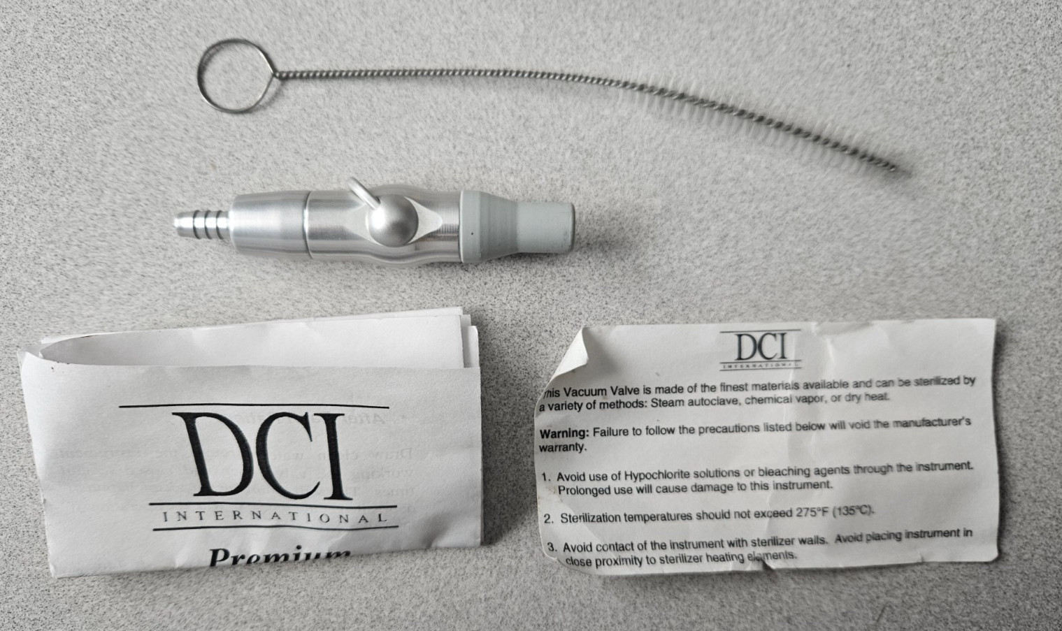 Economy Autoclavable Saliva Ejector w/Quick Disconnect & Threaded Tip, DCI 5650