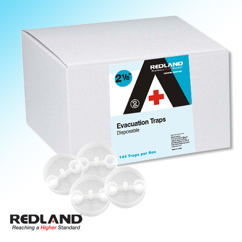 REDLAND Evacuation Traps Disposable 2-1/8″ Diameter [select quantity]
