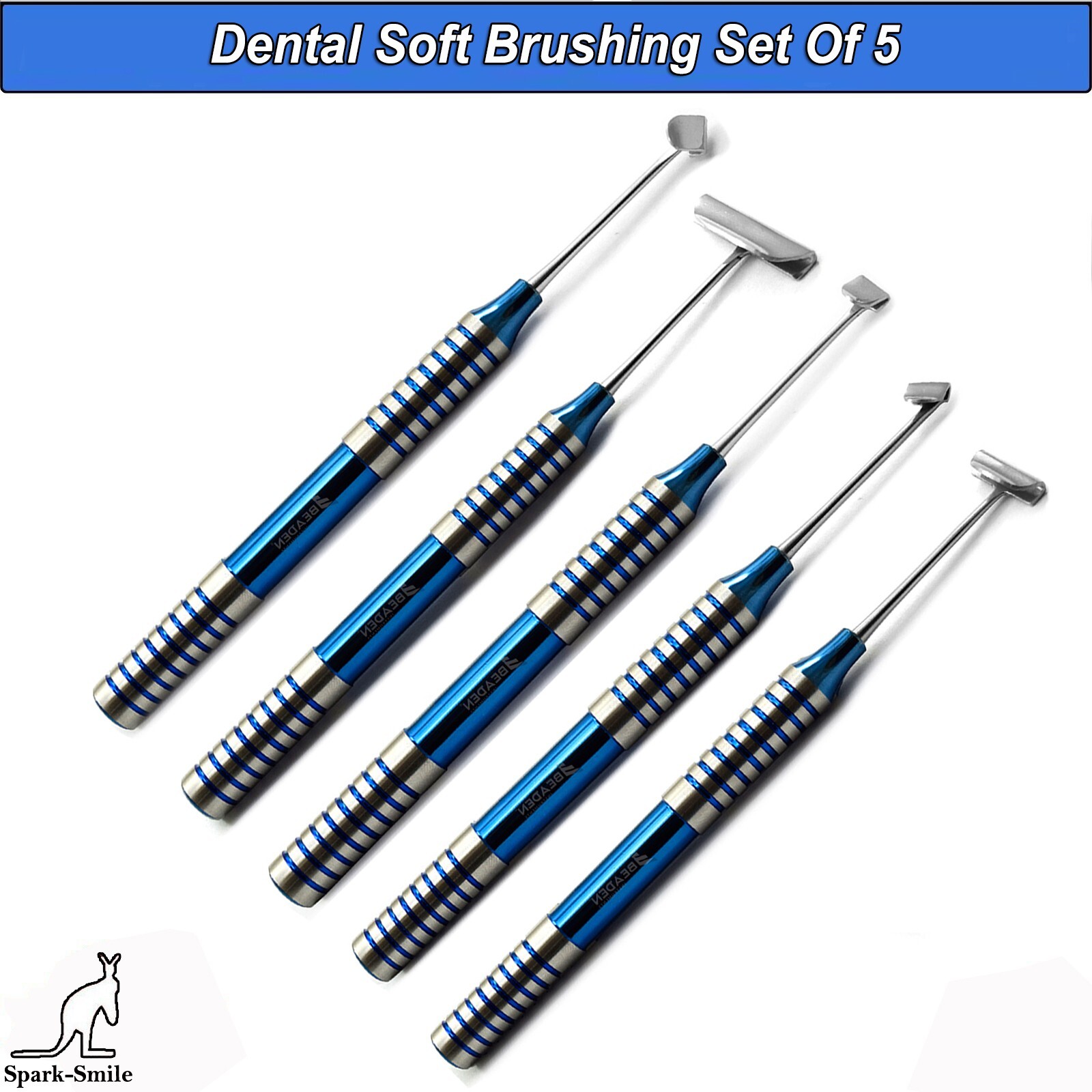 Soft Brushing Kit Dental Instruments Implant Lingual Flaps Surgery Set Of 5