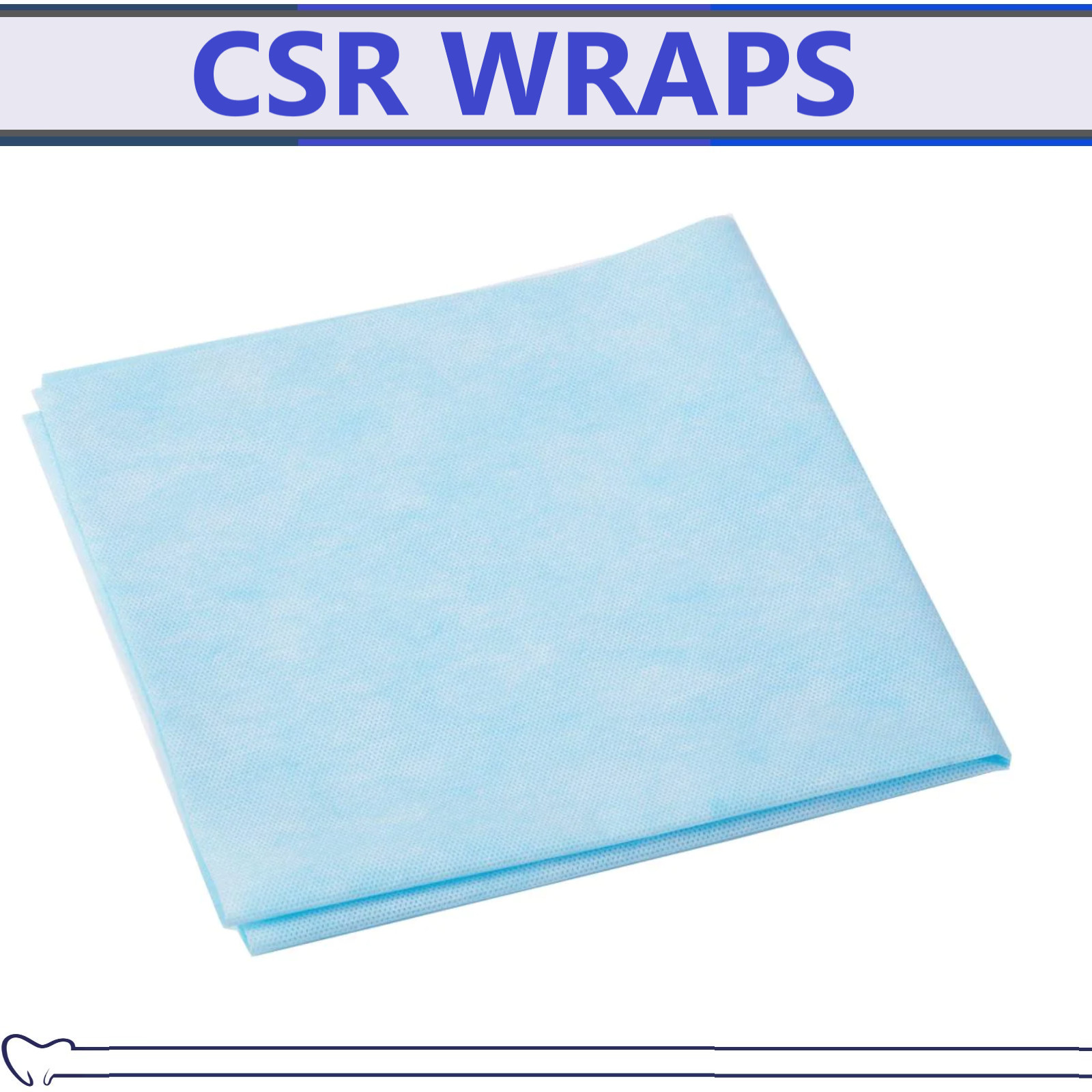 Autoclave CSR Sterilization Wrap 12 x 12, 15 x 15, 20 x20″, 24 x 24, 500pcs/Bag