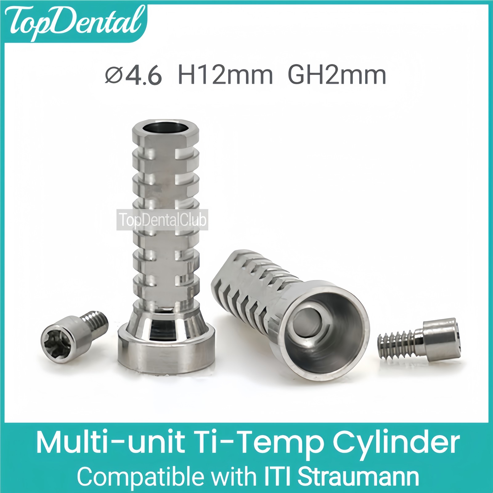 Dental Titanium Temporary Cylinder MU Sleeve Multi Unit Abutment Fit ITI/NOB/OSS