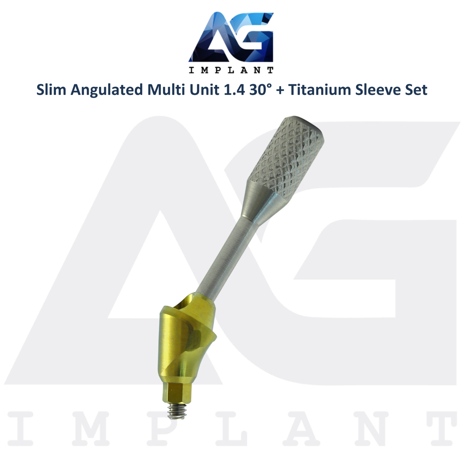 10 Angulated Multi Unit 1.4 Prosthetic 30° Titanium Sleeve Slim Int Hex 2.0mm