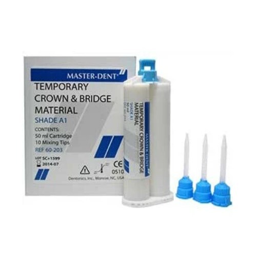 Temporary Crown & Bridge Material Automix 50ml Cartridge MasterDent A1 A2 A3 B1
