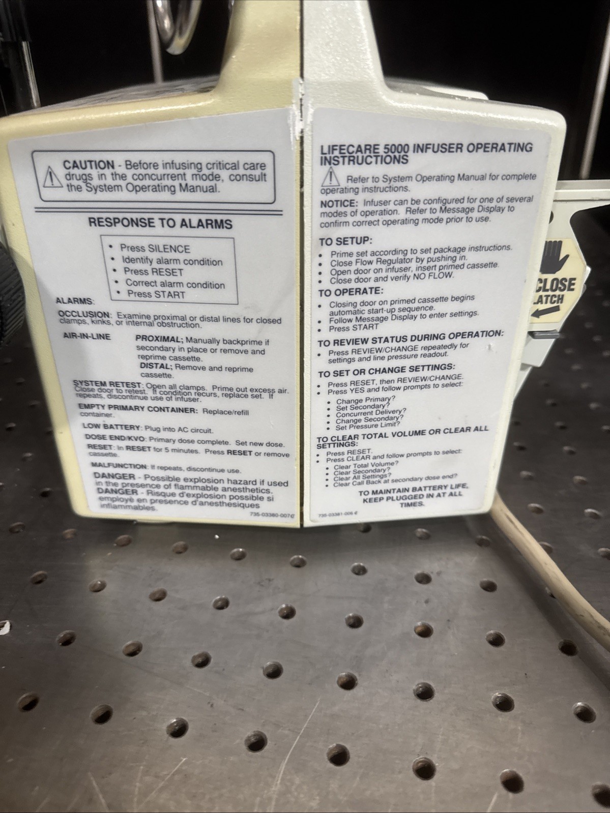 Abbott Lifecare 5000 Infusion System 1.6 Series Concurrent Flow Tested Working